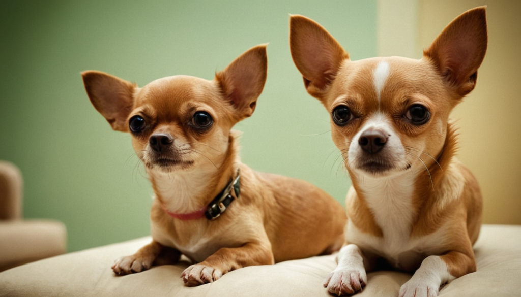 Pet owner comforting a Chihuahua during holistic cancer treatment