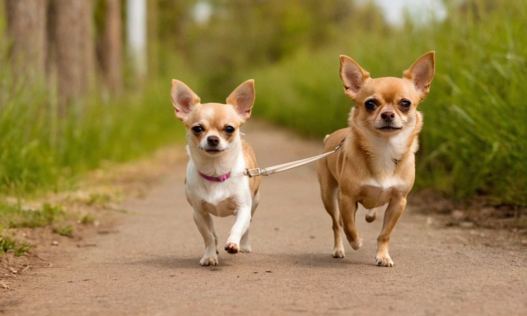 Chihuahua Walking four