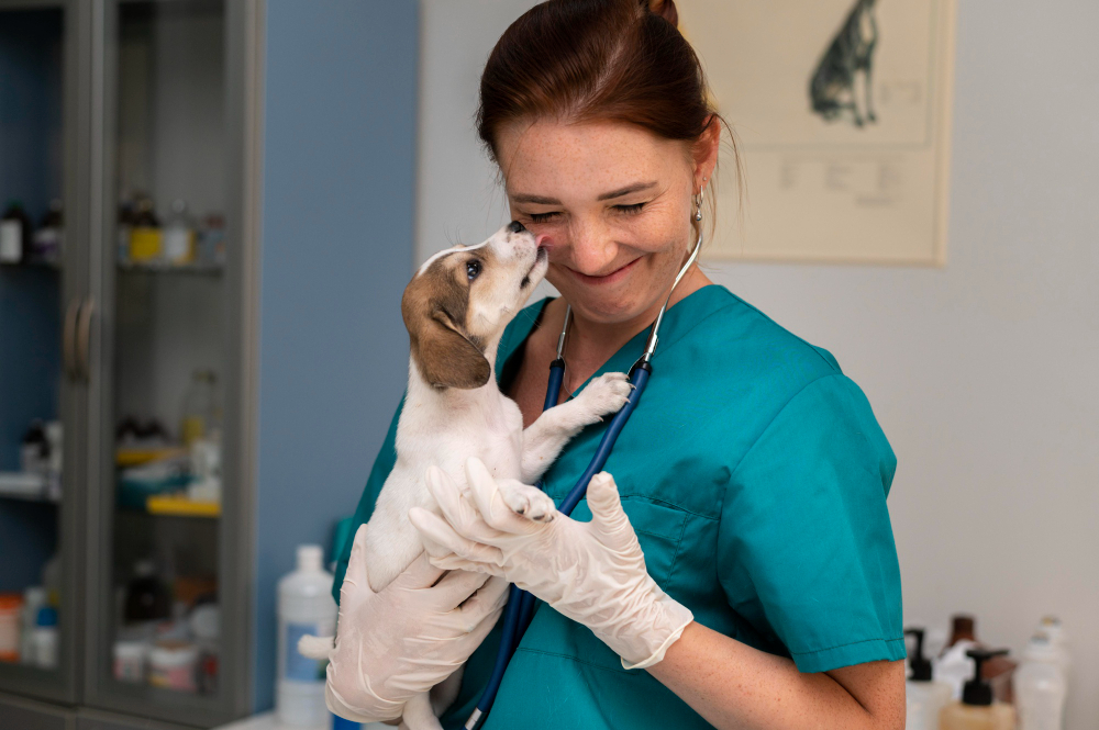 Veterinarian Examining a Chihuahua